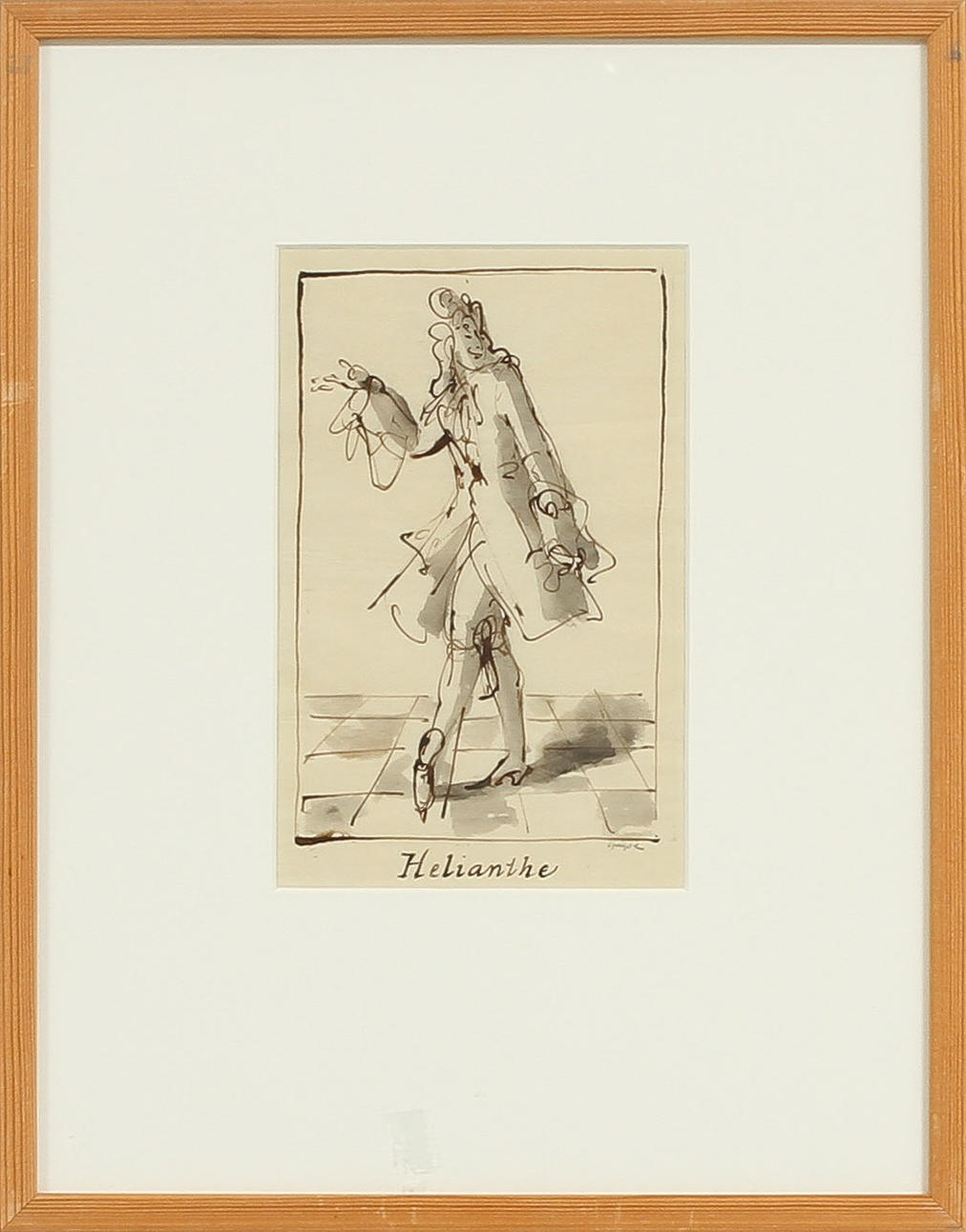 YNGVE BERG. "Helianthe" tusch på smörpapper.