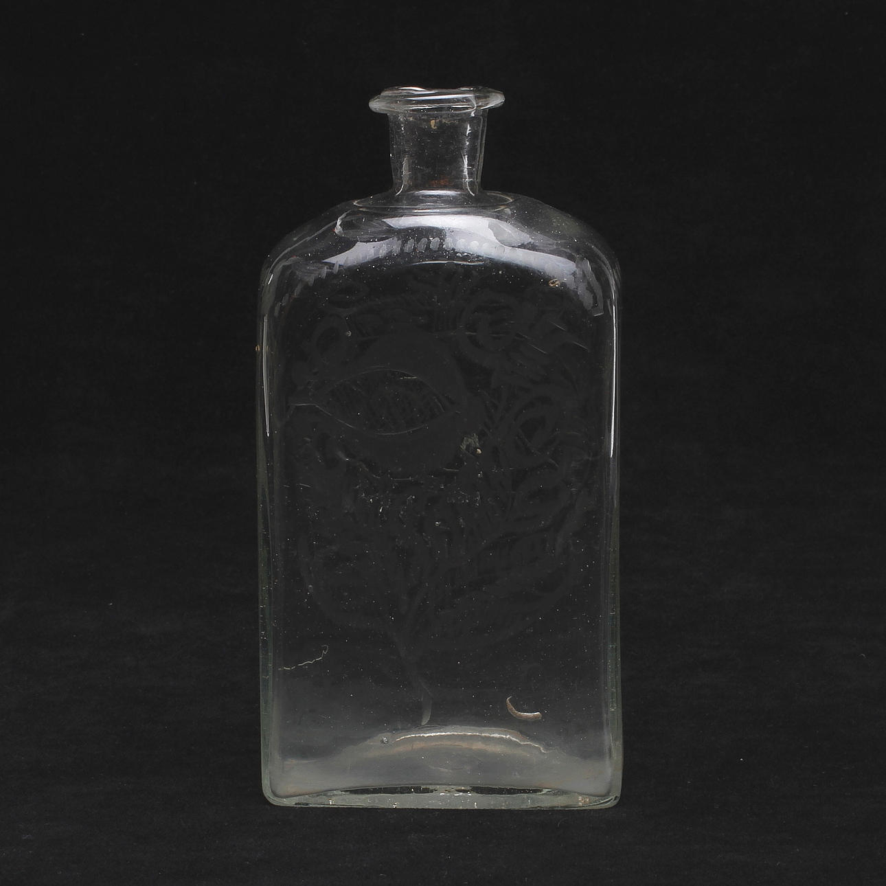 FLASKA, sannolikt Cedersbergs glasbruk, 1800-tal.