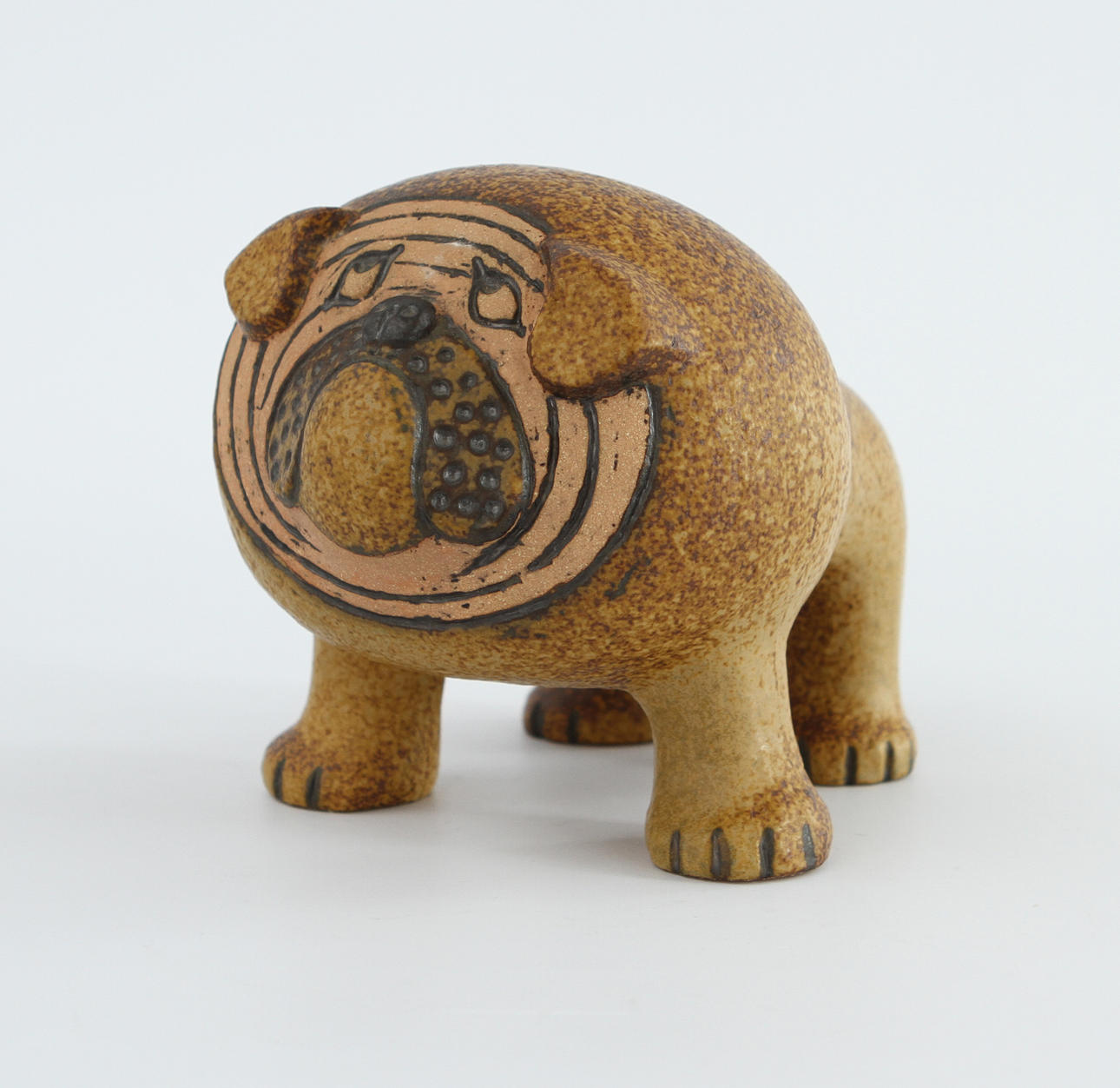 FIGURIN "BULLDOG", stengods. Lisa Larson, Gustavsberg.
