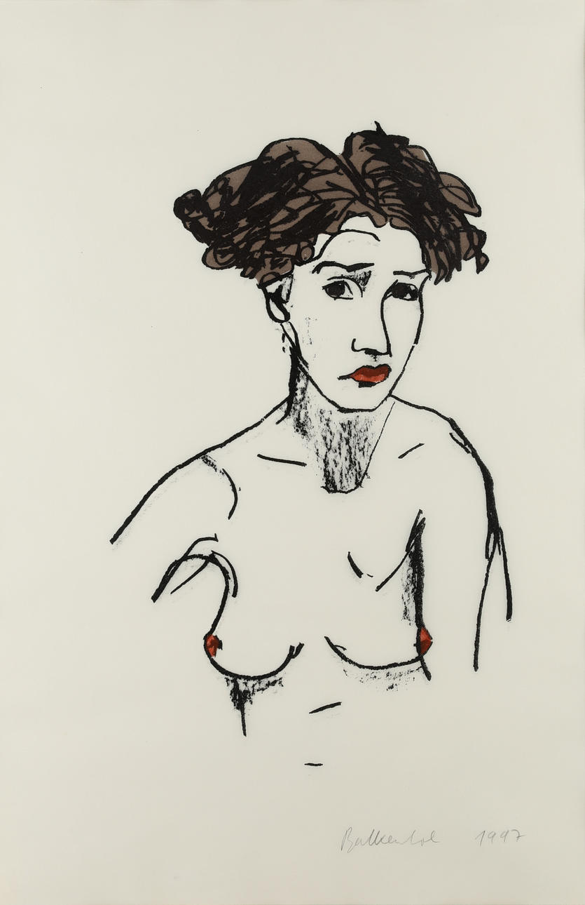 STEPHAN BALKENHOL. Nacktes Mädchen, Griffelkunst E 284. 1997, Farblithographien (2-5).