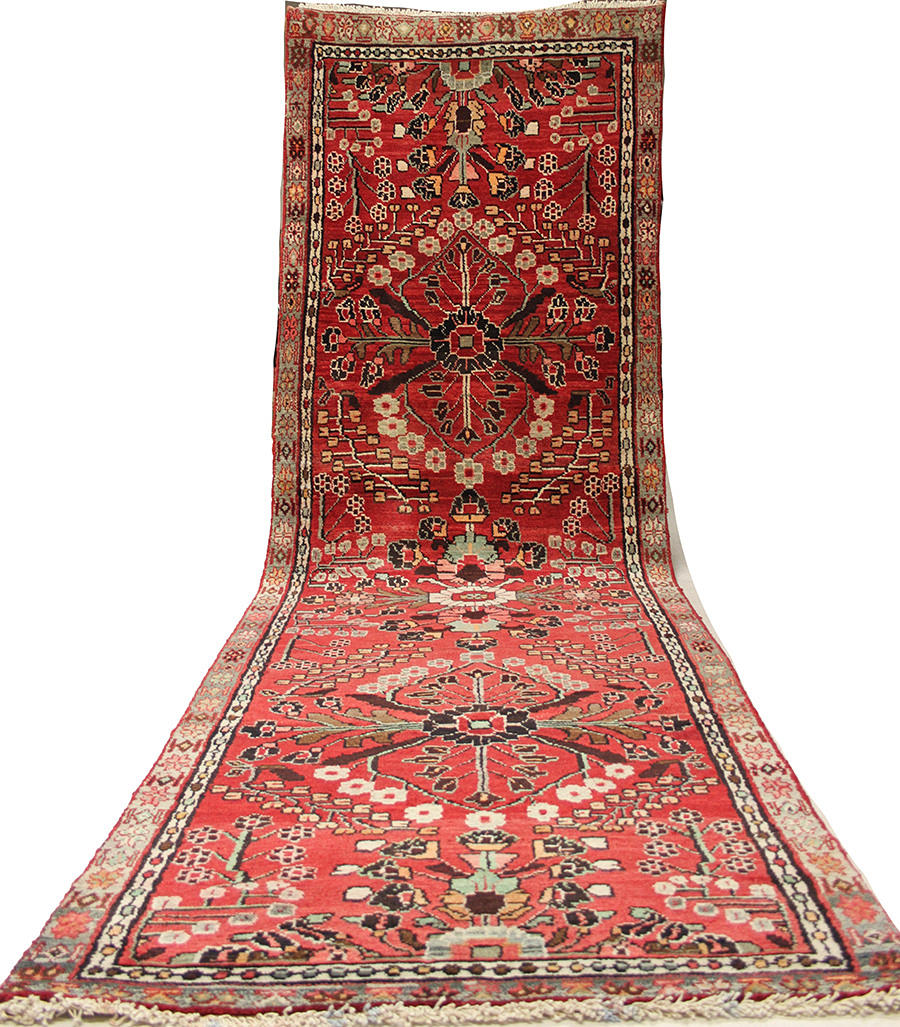 MATTA, orientalisk, handknuten, persisk Hamadan, cirka 308 x 95 cm.