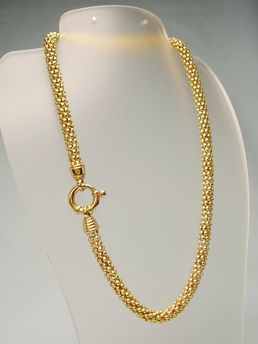 COLLIER SILBER & GELBGOLD VERONESE ITALIEN.