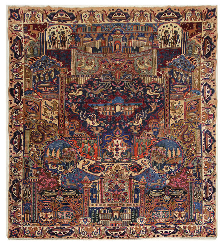 MATTA, orientalisk, handknuten, old persisk Kashmar, cirka 376 x 290 cm.