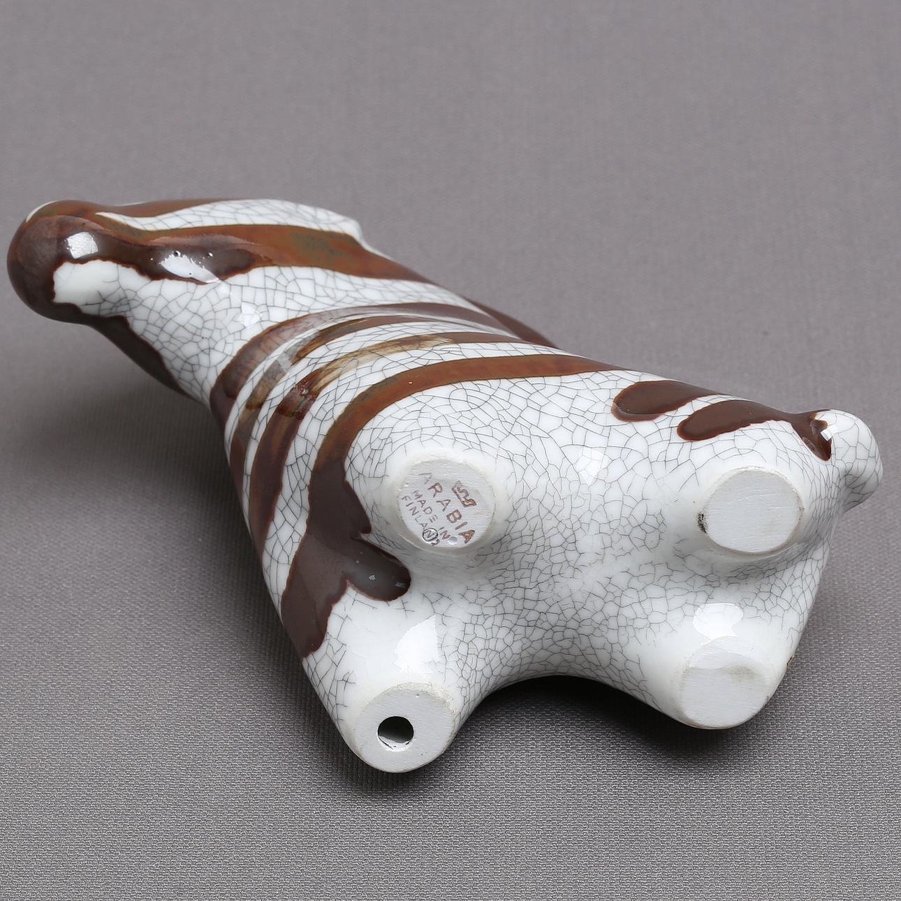 TAISTO KAASINEN. Zebra, figurine, stoneware, Arabia. Ceramics