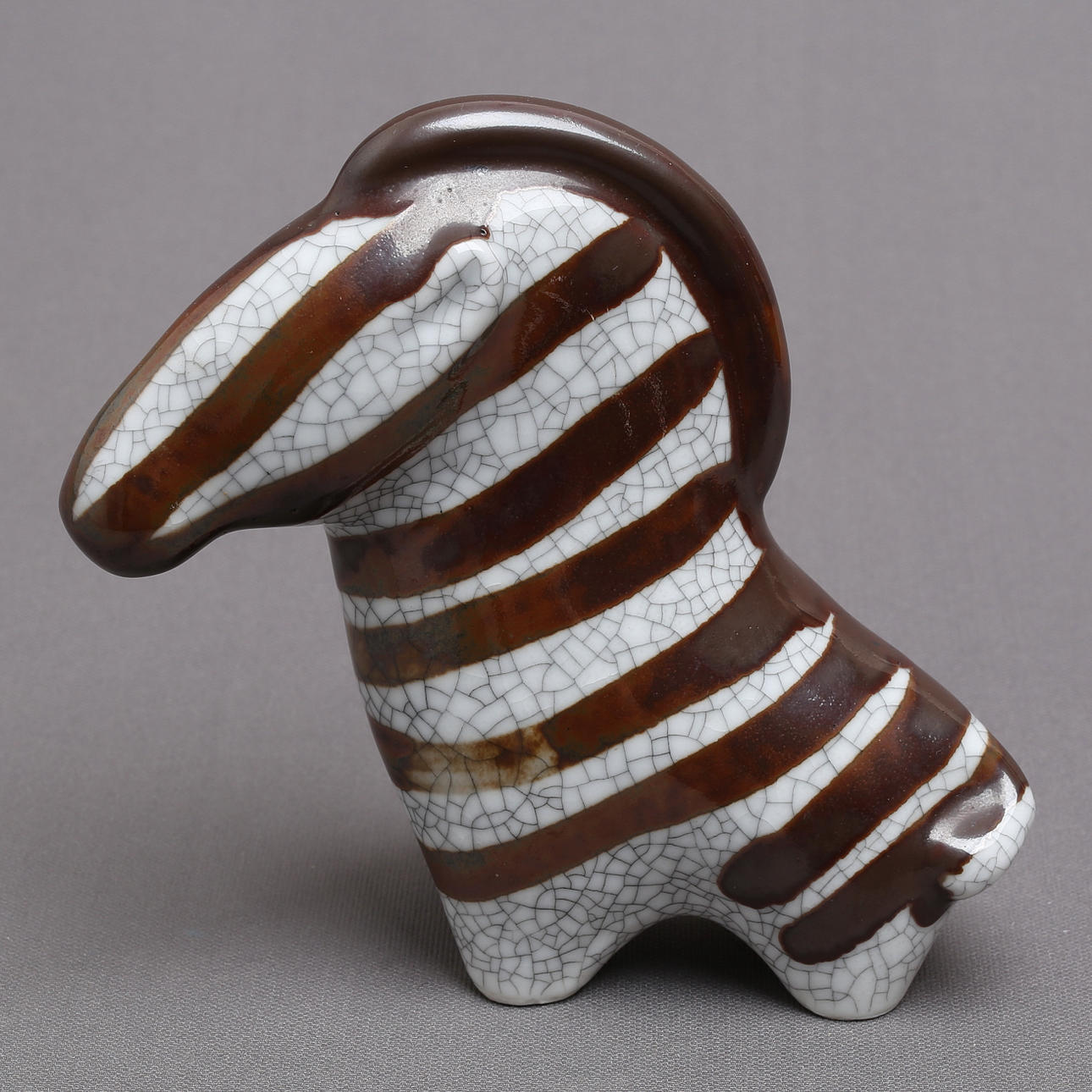 TAISTO KAASINEN. Zebra, figurine, stoneware, Arabia. Ceramics