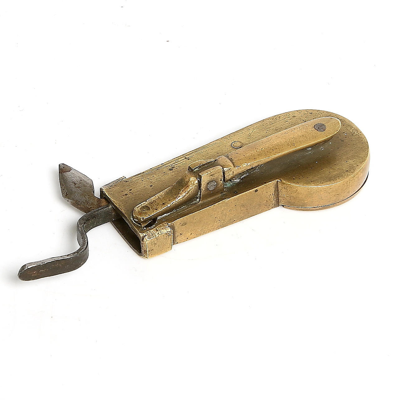 FLEBOTOMI-INSTRUMENT, mässing och järn, tidigt 1800-tal.