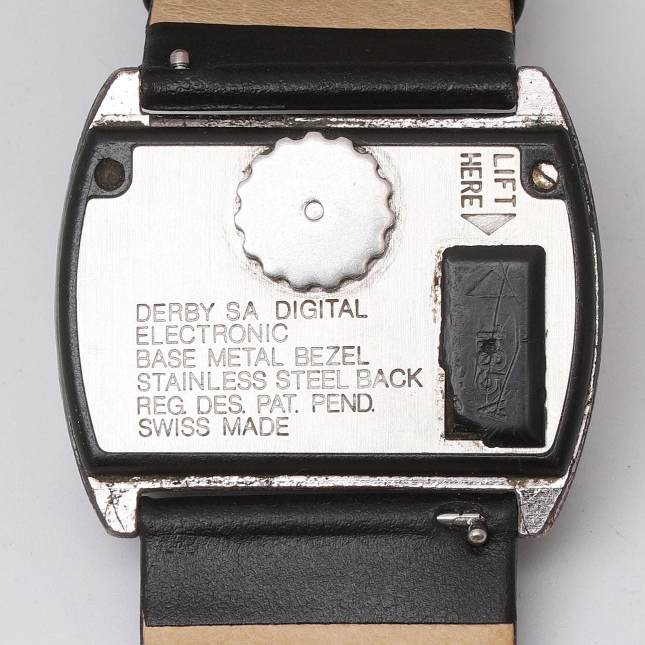 Montre Vintage Derby Swissonic Des Années 70 - Style Pilote, Suisse, En Acier Inoxydable