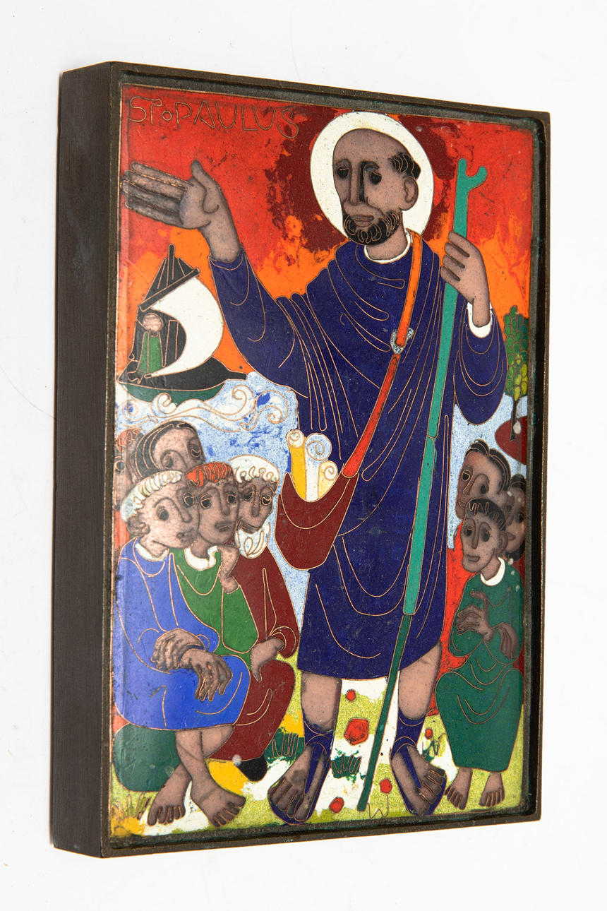 EGINO WEINERT. Emaille Bild (22-6).