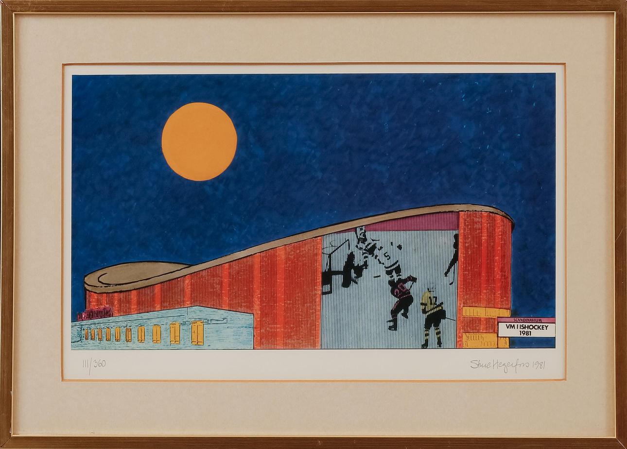 STURE HEGERFORS. Scandinavium, offset print, signed, numbered 111/360 and dated 1981.