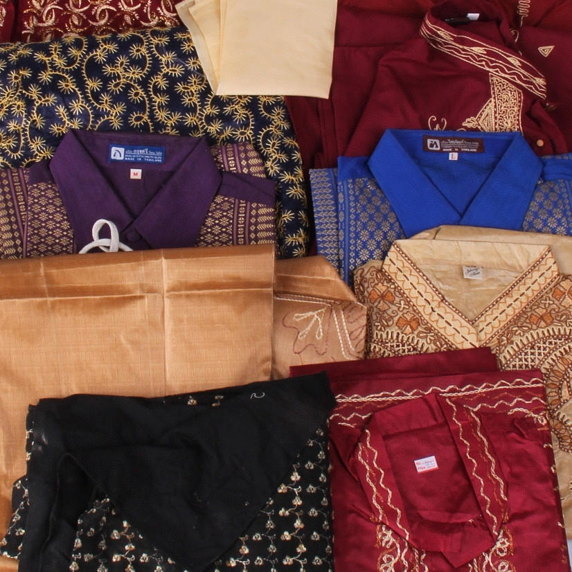 SKJORTOR/SÄRKAR, 14 delar, Thailand och Indien.