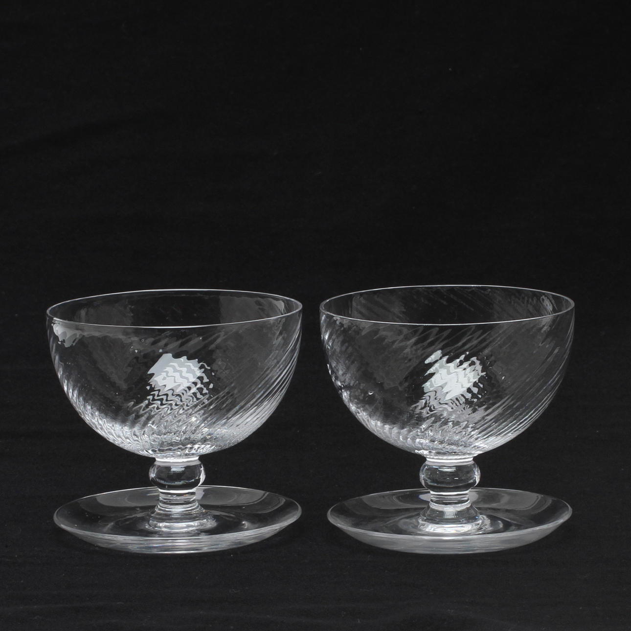 COUPE/DESSETGLAS, 8 st, glas, Sandviks glasbruk, 1900-tal.