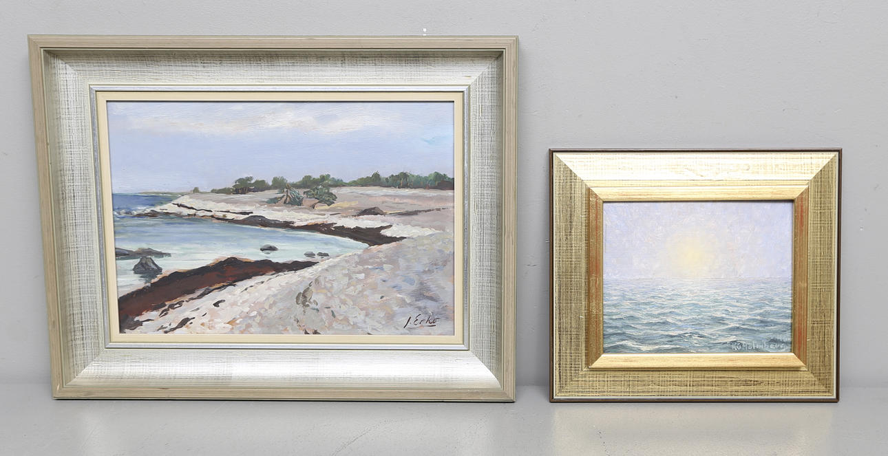 DIVERSE KONSTNÄRER. Olika tekniker, bland annat östgötakonstnärer.