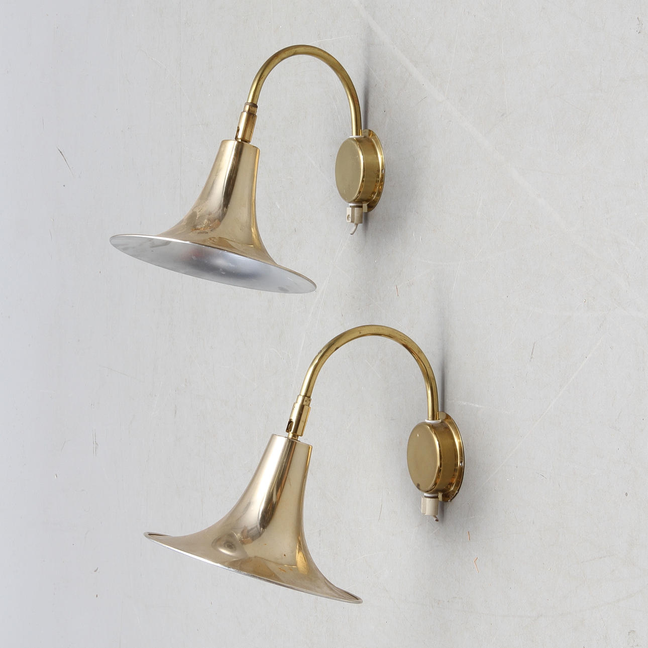 VÄGGLAMPOR, 1 par, OMI, 1900-tal.