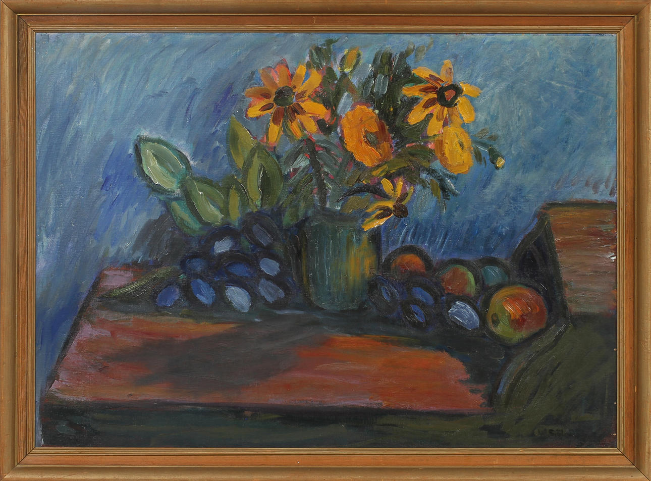 WALDEMAR SJÖLANDER. Stilleben, olja på pannå, sign.