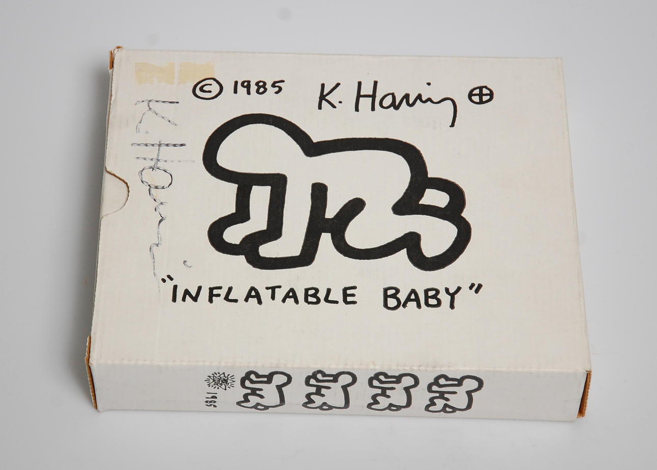 KEITH HARING. 1985-1990, " Inflatable Baby "1985, kartongen signerad K.Haring.