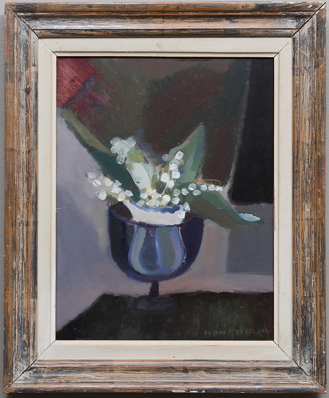 FRITHIOF BERGLUND. Olja på pannå, signerad.