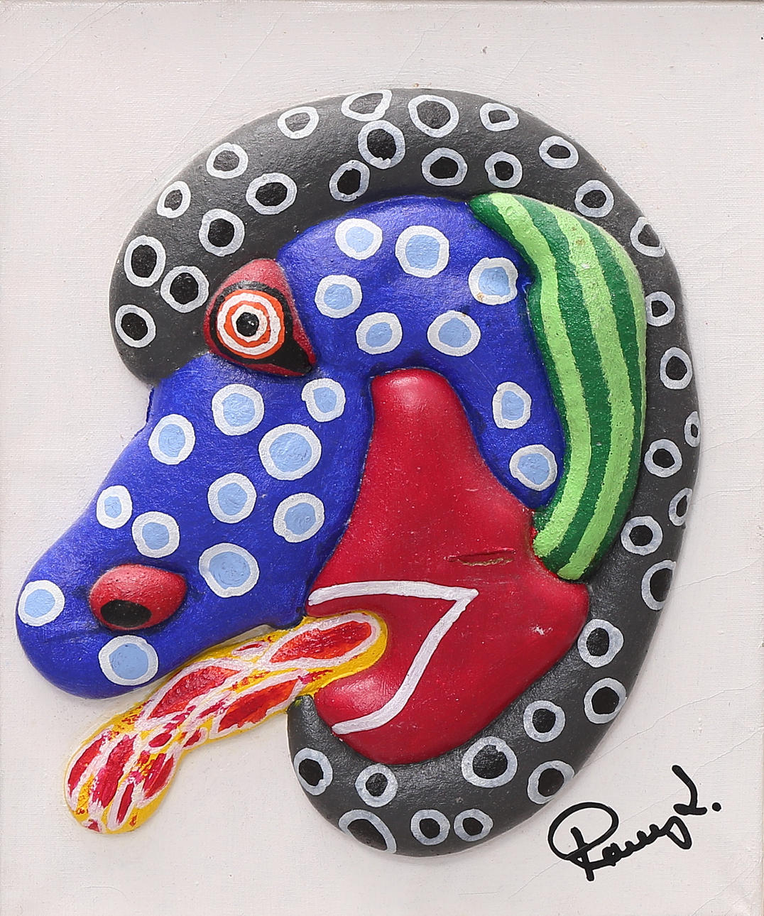 RONNY LAGERWALL. Reliefmalerei, auf Leinwand, signiert.