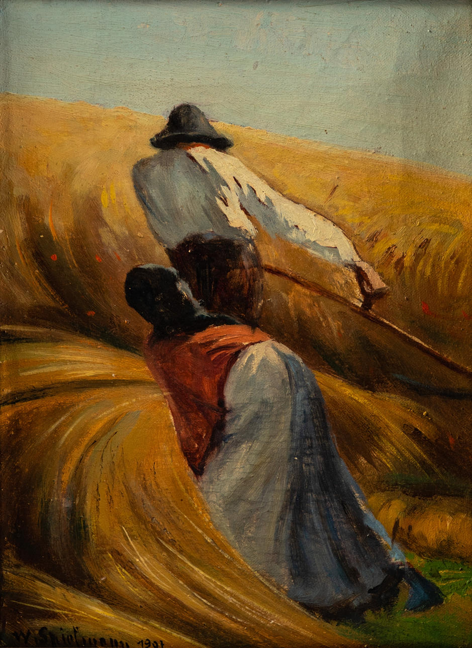 WOHL WALTER SPIELMANN (1912-1996). Heuernte.