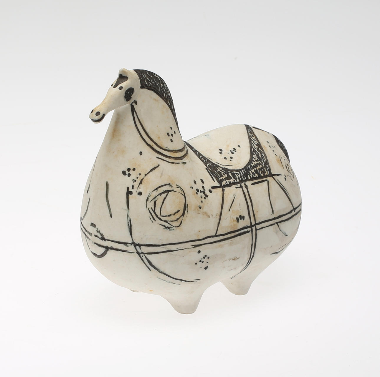 STIG LINDBERG. "Springaren", Stengods, signerad.