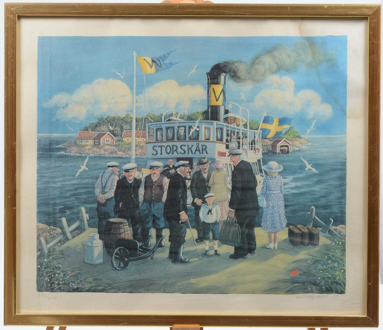 BERT-HÅGE HÄVERÖ. Archipelago motif. Lithograph.