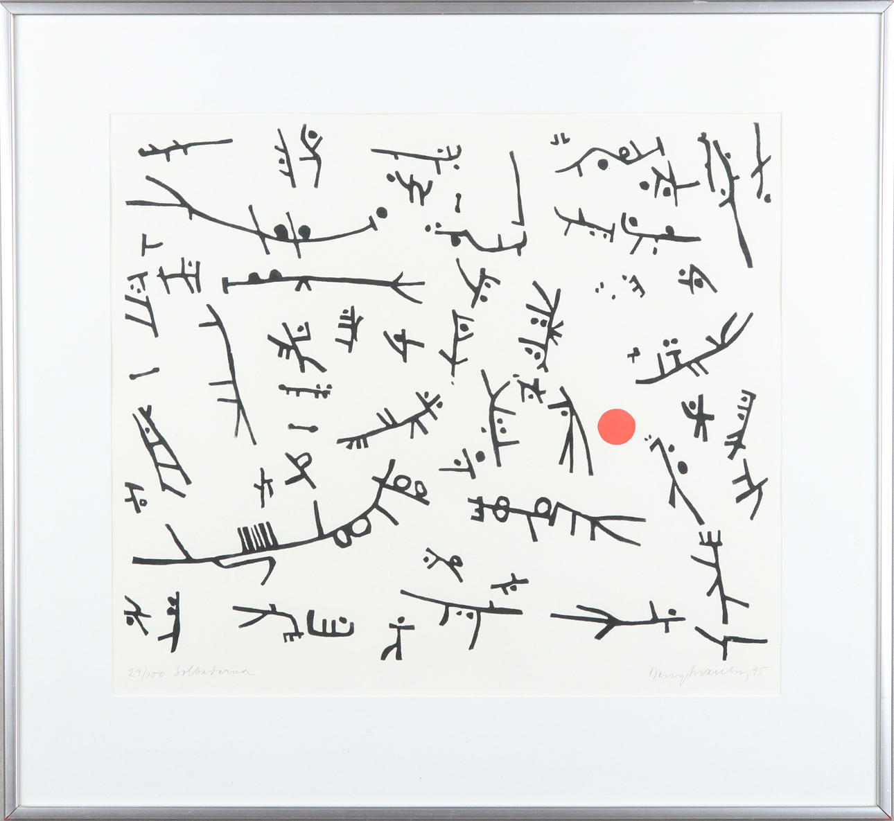 BENGT WALLBERG. Lithography, 29/100, "Sunbathers", signed -95.