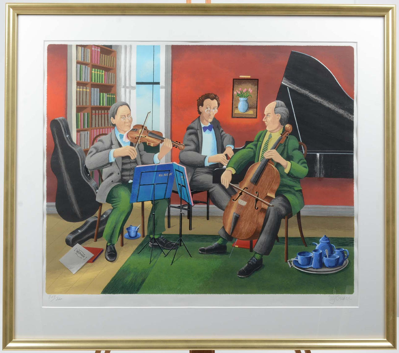 ULF GREDER. Mozart. Lithograph. Ulf Greder.