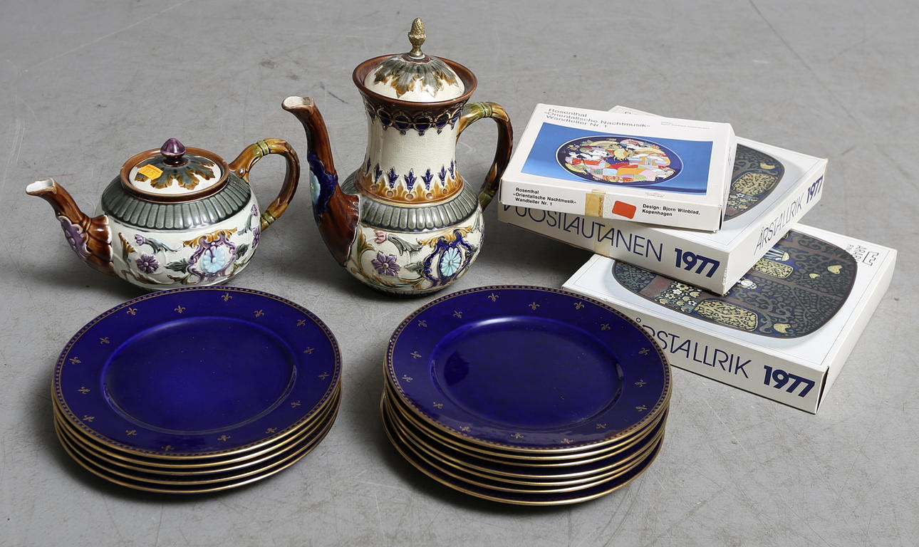 KERAMIK, 17 delar, Rörstrand, Arabia, Rosenthal.