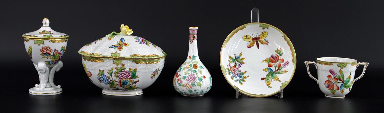 PARTI PORSLIN, 4 delar, Herend, 1900-tal.