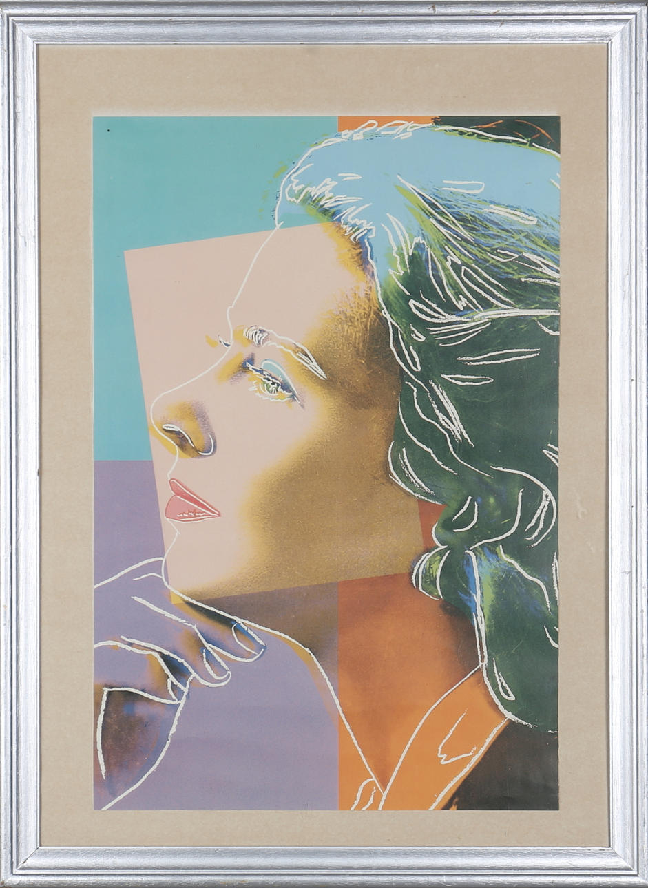 ANDY WARHOL. Affisch. Offsettryck "Herself" ur "Ingrid Bergman".