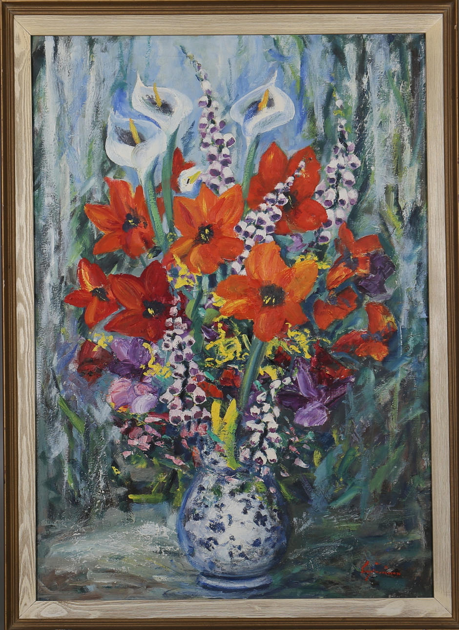 EUGEN PERSSON. Stilleben. Olja på duk. Signerad.