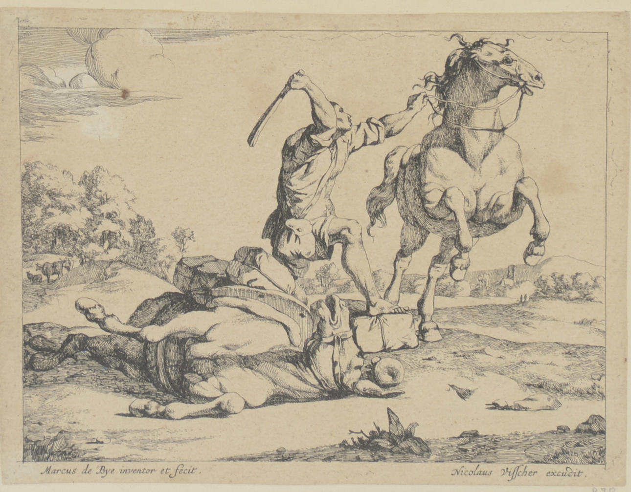 MARCUS DE BYE. Etsning.