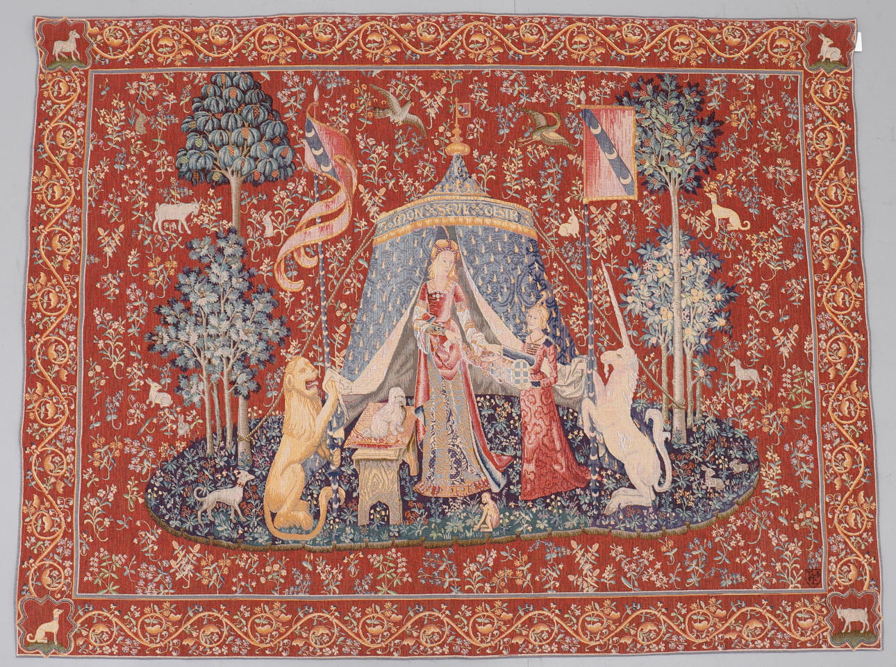 VÆPET, EFTER, "LA DAME À LA LICORNE", ART DE LYS, FRANKRIG.