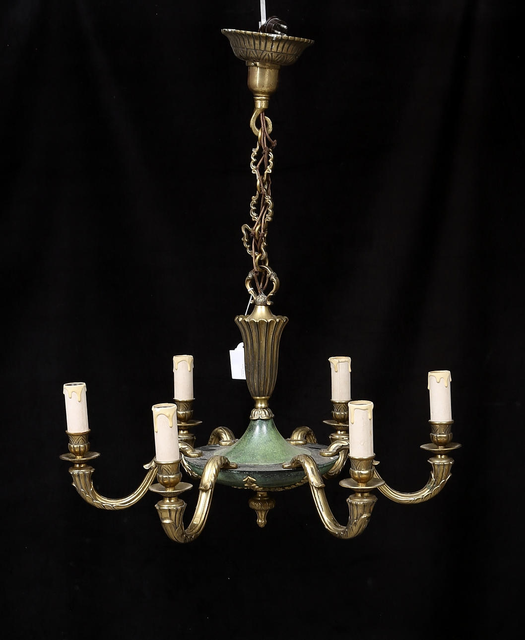 LJUSKRONA, empirstil, 6 ljusarmar.