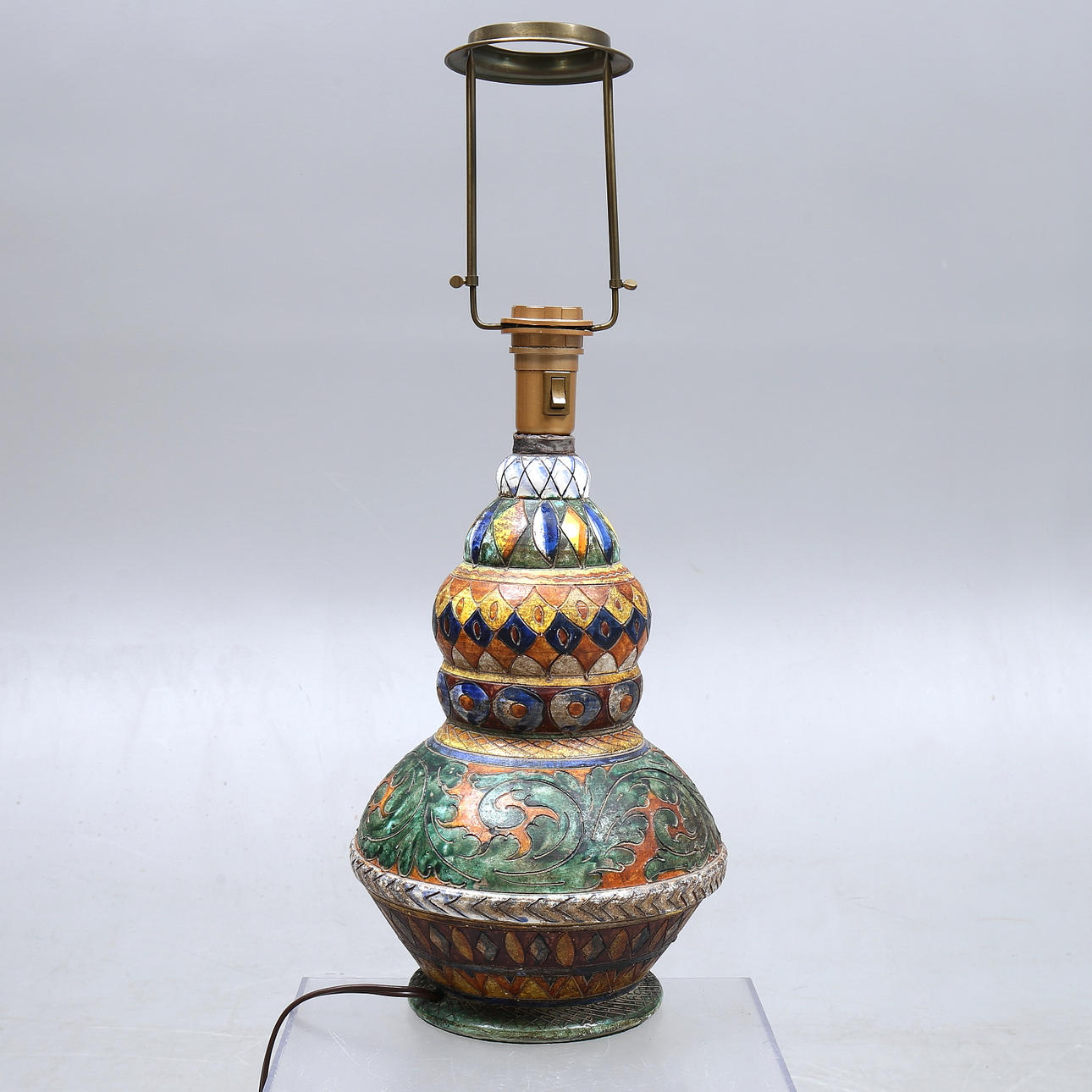 TABLE LAMP, ceramics, Italy, 20th century.