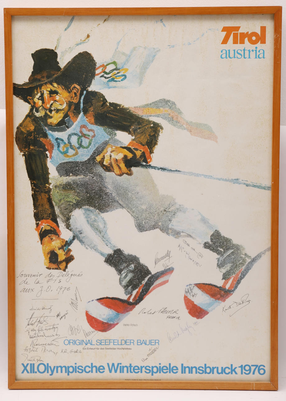 CARTEL OLIMPIADAS INNSBRUCK 1976.