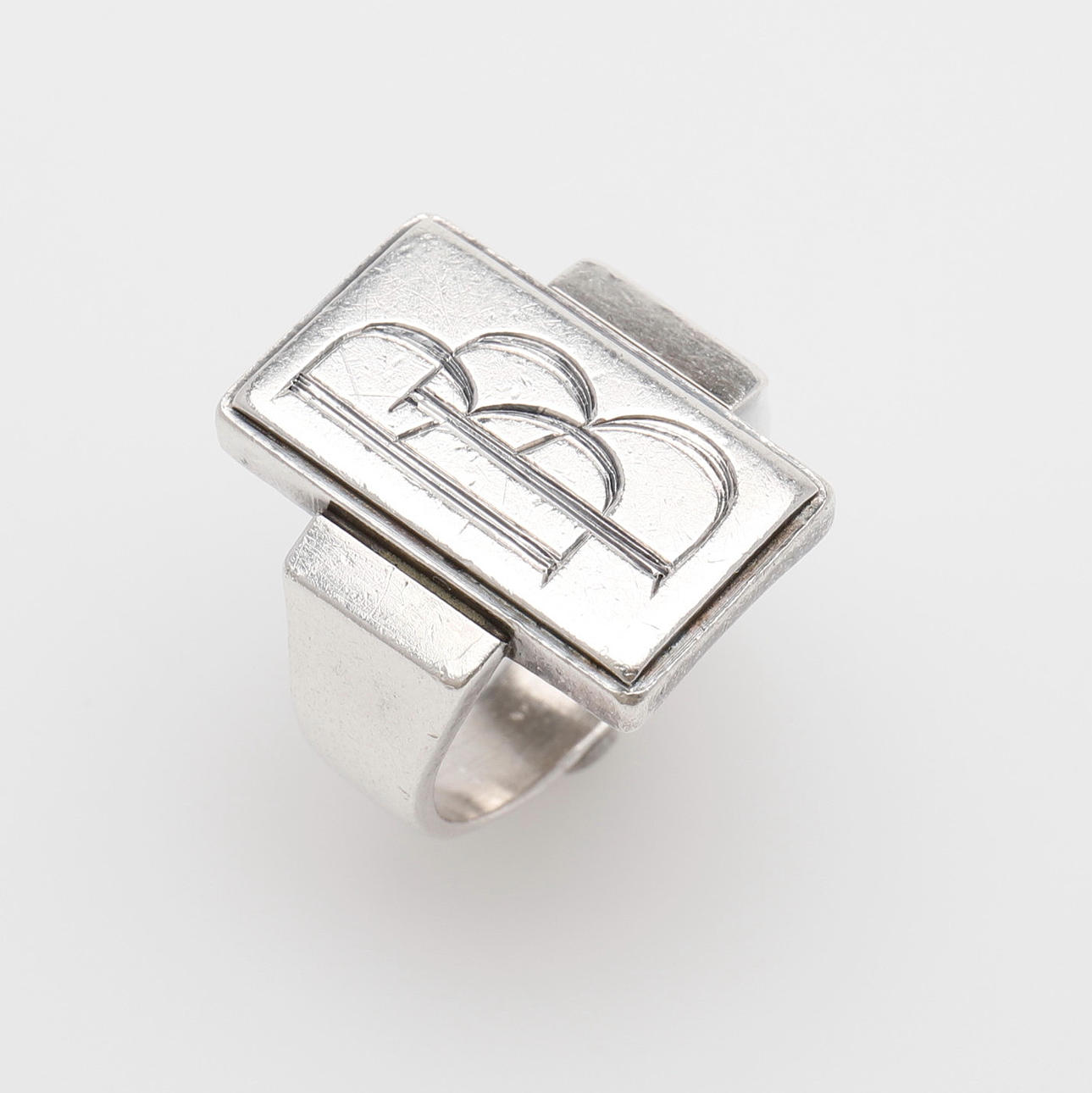 GEORG JENSEN. Signet ring, STERLING SILVER, DENMARK.