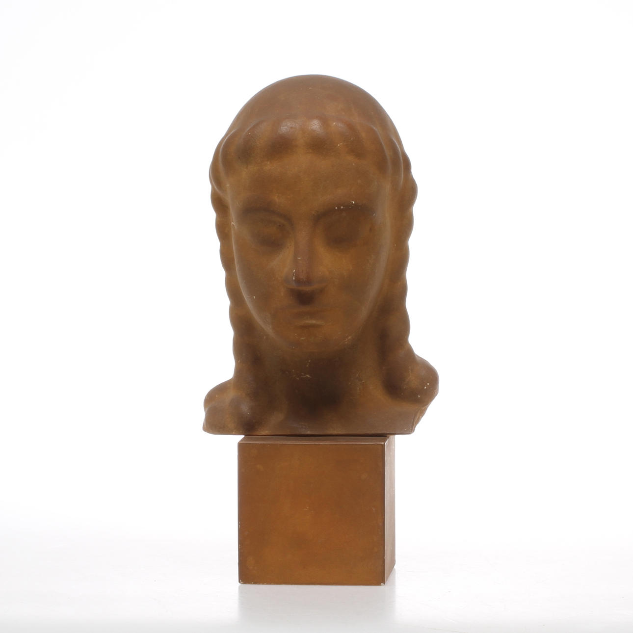 GÖSTA ALMGREN. Byst, gips, signerad samt daterad 1933.