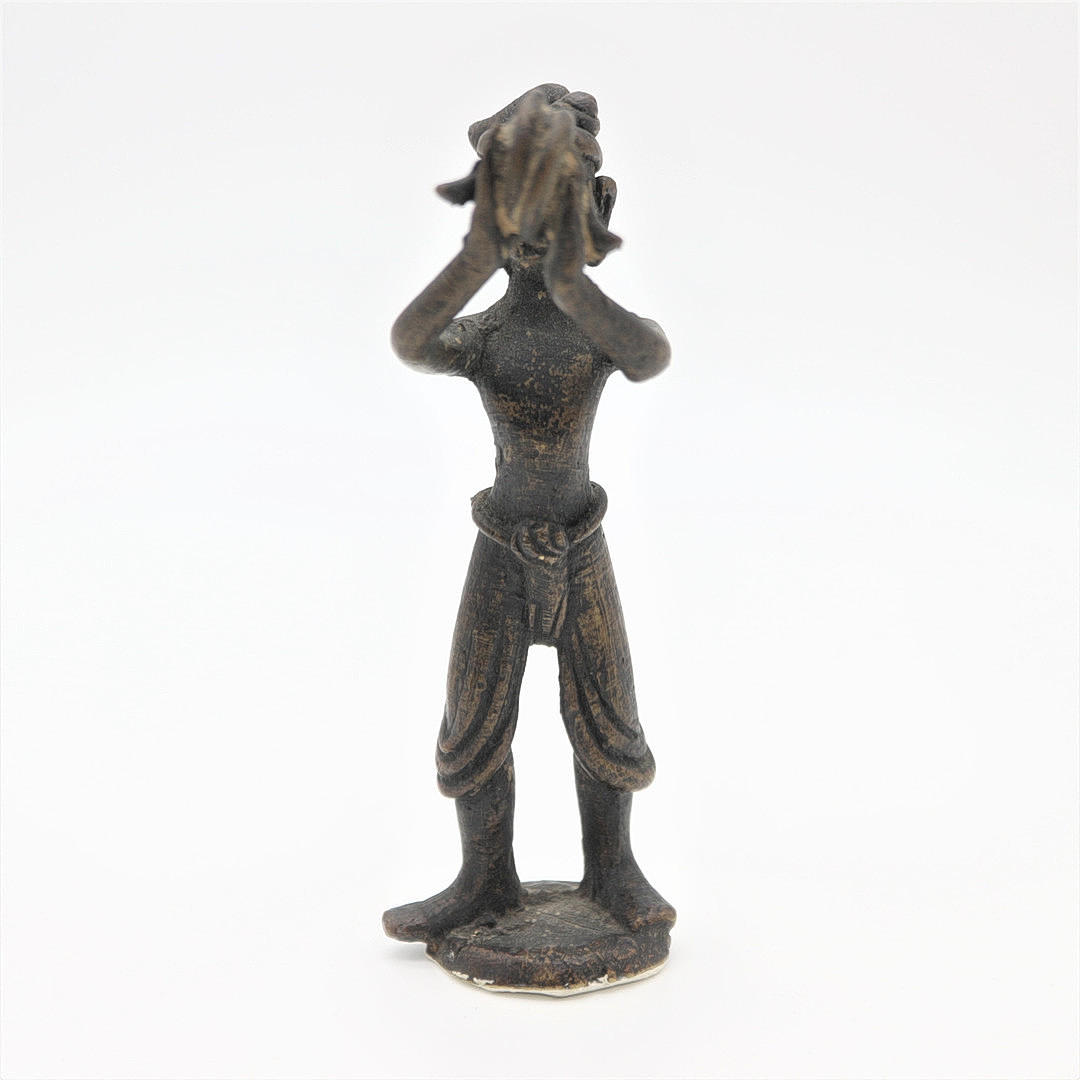 OLD BENIN BRONZE FIGURE.