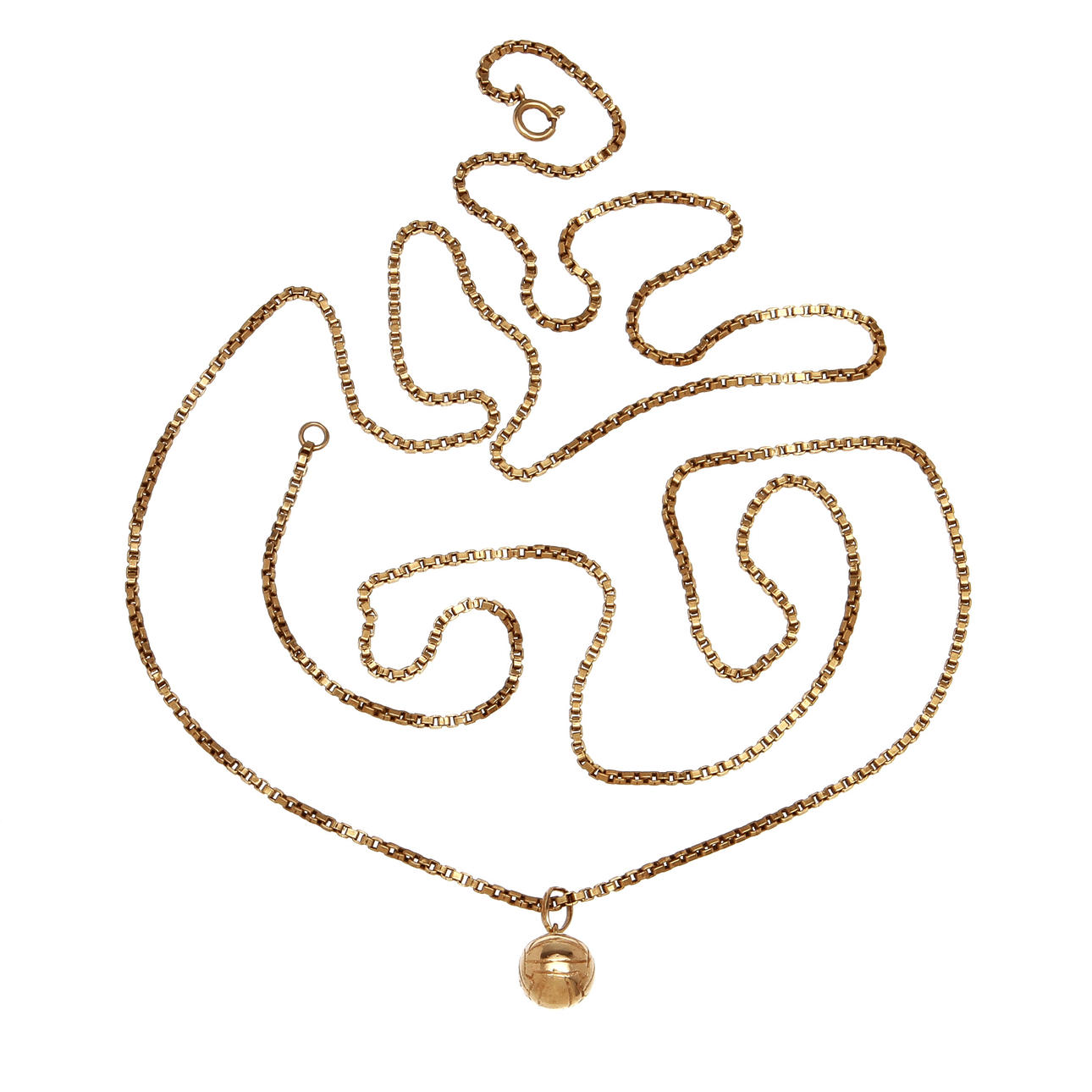 HALSBAND med HÄNGE, 18K rödguld. Vikt ca 12,8g.