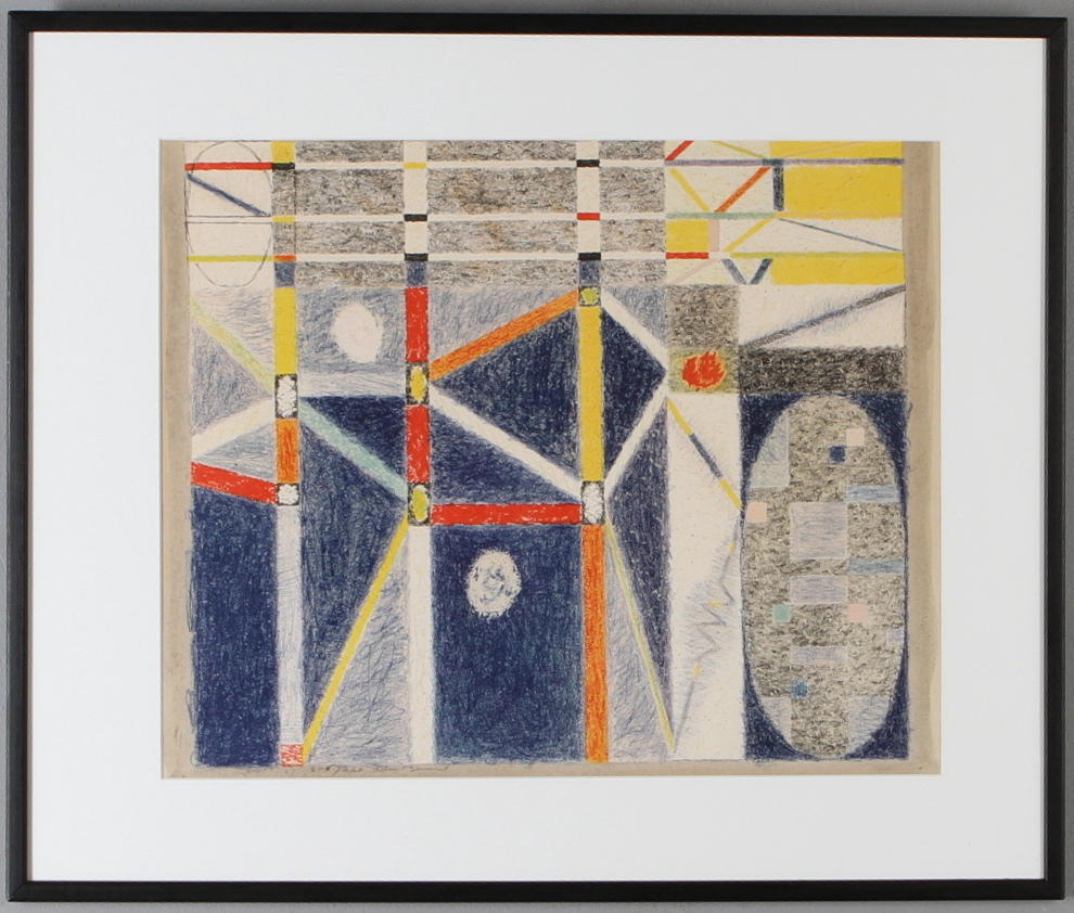 OLLE BONNIER. Komposition, färglitografi, signerad och numrerad 200/260.