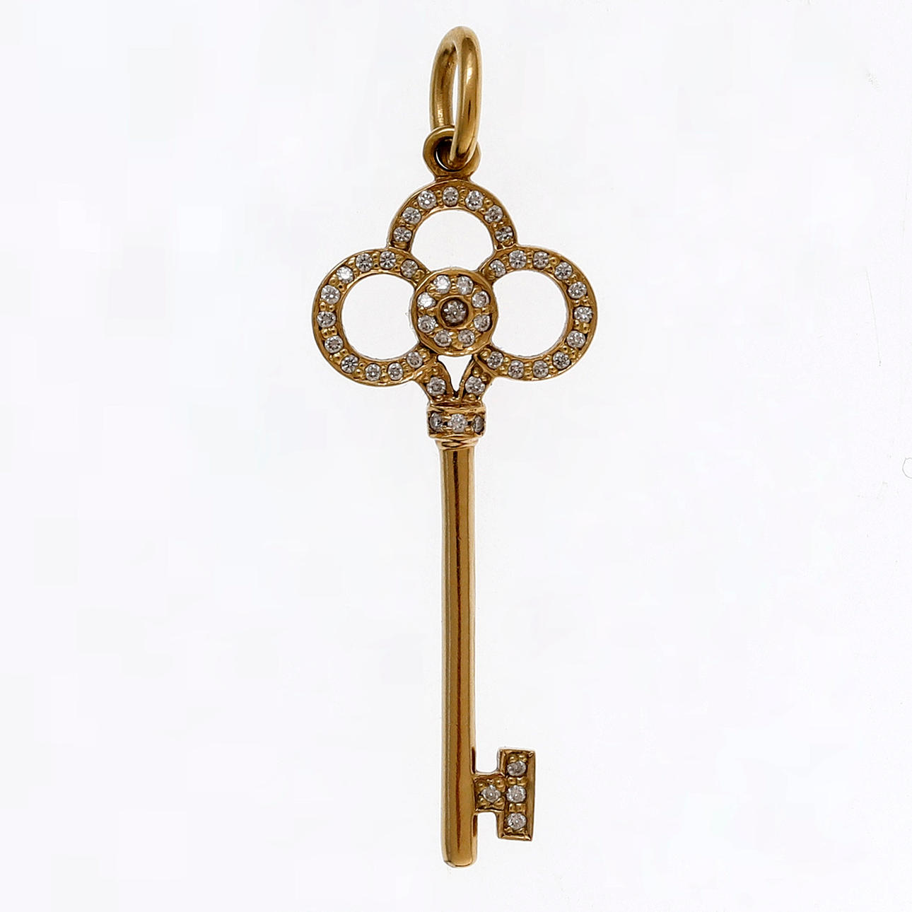 TIFFANY & CO. Krona nyckel formade hänge.