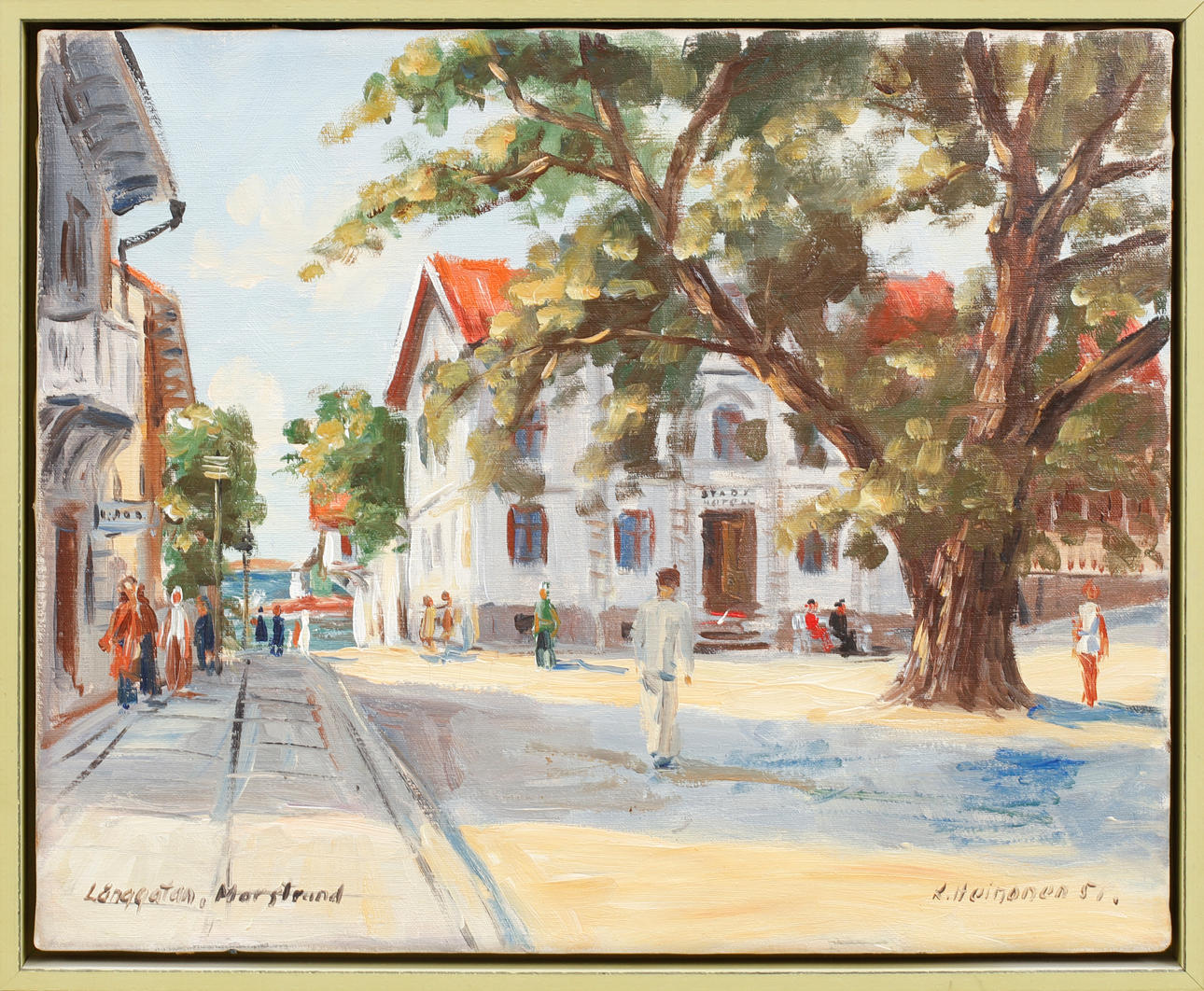 KURT ERIK HEINONEN. "Långgatan, Marstrand" oil on canvas, signed.