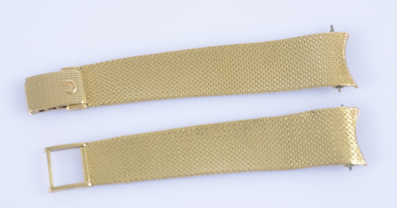 KLOCKARMBAND, guld 18K, 47 gram.