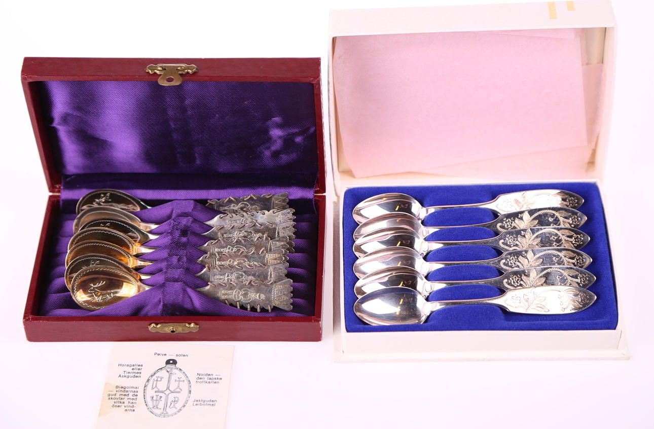 KAFFESKEDAR, 13 st(7+6), silver, vikt 155 gram.