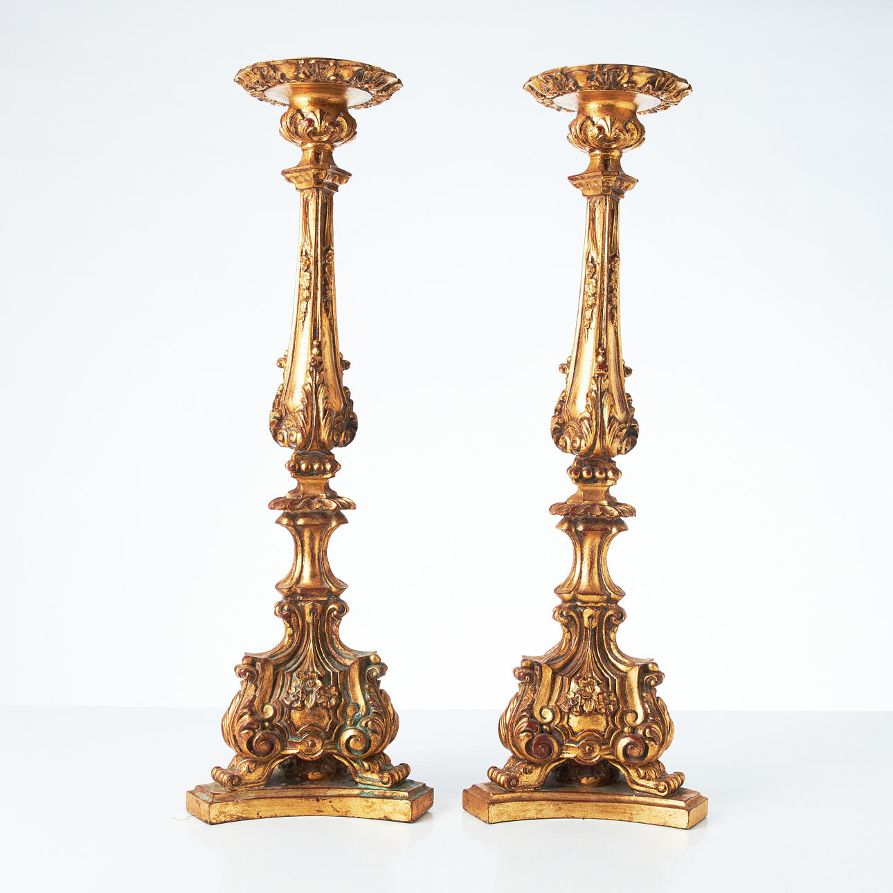 ALTAR STACKERS, a pair, cast mass, Spain, Baroque style, circa 2000.