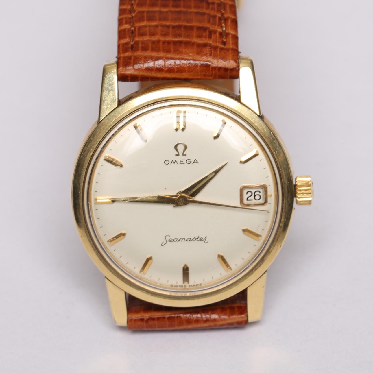 OMEGA SEAMASTER, miesten 33,5 mm, kullattu.