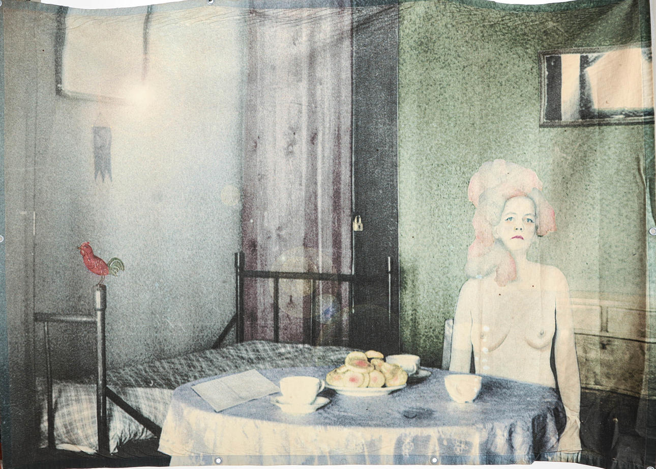 ASTRID GÖRANSSON (FÖDD 1956). Interior, print on canvas, unsigned.