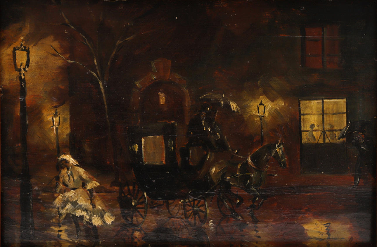 EUROPEAN SCHOOL CIRCA 1900. ANONYMOUS "Carriage".
