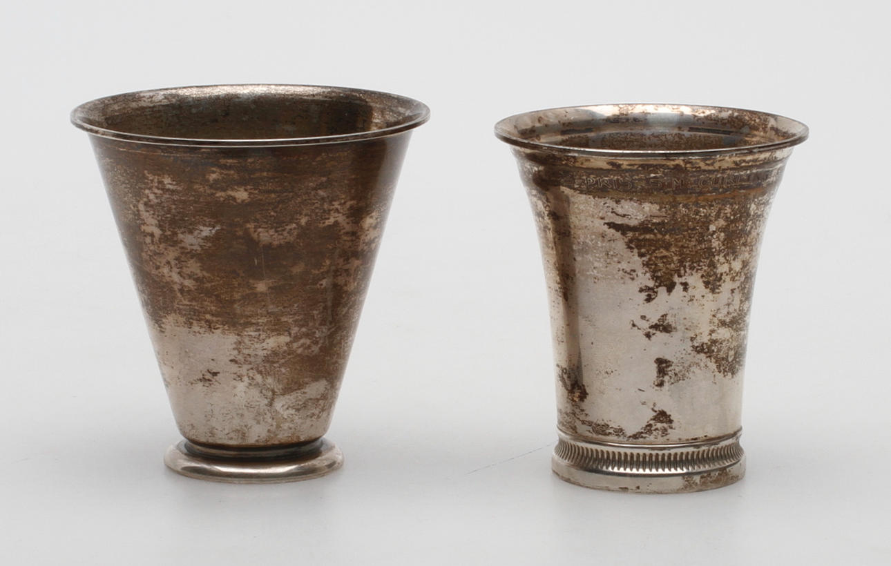 POKALER, 2 st, silver, ca 114 gram.