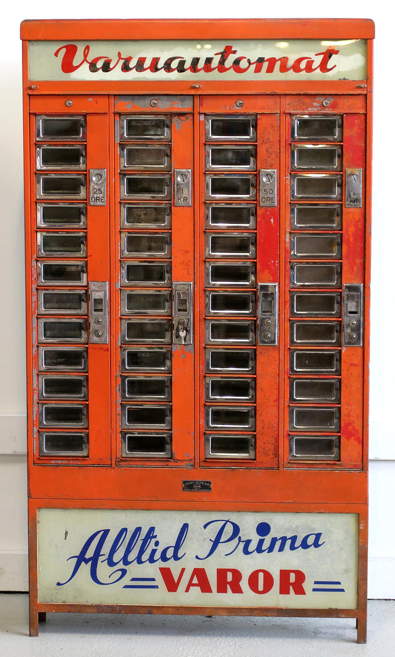 VARUAUTOMAT, Hyma, 1900-talets mitt.